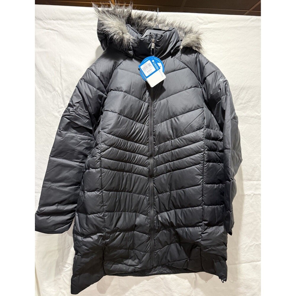 NWT Columbia Icy Heights Mid Length  Down Black Jacket 2X